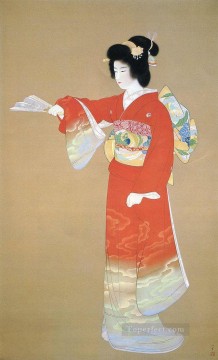 noh dance prelude 1936 Uemura Shoen Japanese Oil Paintings